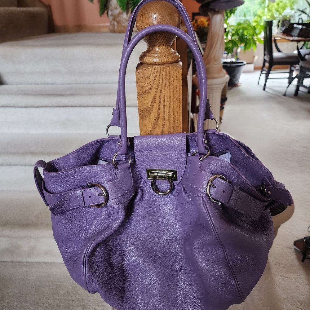 Salvatore Ferragamo Lavender Shoulder Bag